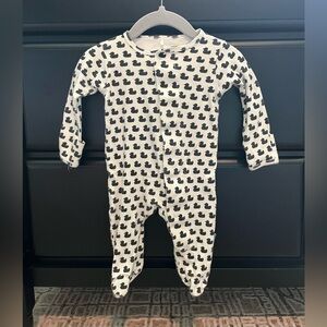 Magnetic Me White and Black Footie Pajamas 0-3M